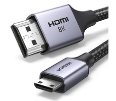 Ugreen HD163 HDMI Mini - HDMI kabel 1m černá / 8K 60Hz 