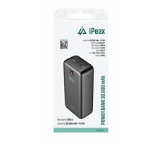 iPEAX Powerbanka 30000 mAh 10.5W černá / 2x USB-A