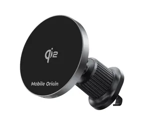 Mobile Origin CA14 Qi2 černá / Bezdrátová kovová nabíječka do auta / 15 W