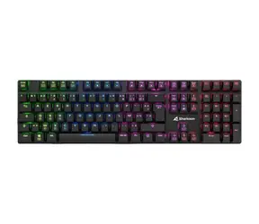 Rozbaleno - Sharkoon PureWriter RGB černá / nízkoprofilová herní klávesnice / mechanická / drátová / RGB / rozbaleno