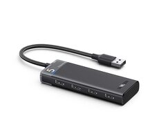 Ugreen CM653 HUB se 4 USB-A porty a napájecím kabelem černá / 4x USB-A 