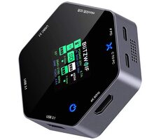 Blitzwolf BW-TH16 dokovací stanice 8in1 šedá / LCD Smart Display / 2x USB-A / 3x USB-C / 1x HDMI / SD + TF