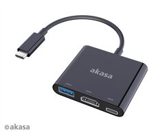 Akasa AK-CBCA01-15BK Redukce USB C na USB typ C & USB a HDMI 15cm