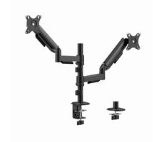 Gembird  MA-DA2P-02 Držák 2 monitorů na stůl černá / do 32” a 9 kg / naklápěcí
