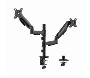 Gembird  MA-DA2P-02 Držák 2 monitorů na stůl černá / do 32” a 9 kg / naklápěcí
