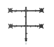 Gembird  MA-D4-01 Držák 4 monitorů na stůl černá / do 32” a 10 kg / naklápěcí