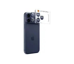 Spigen Glass tR EZ Fit Optik Pro XL sklo na fotoaparát pro Apple iPhone 17 Pro tmavě modrá