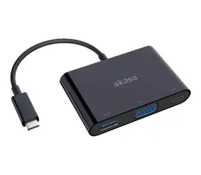 Akasa AK-CBCA02-15BK Konvertor Type-C na VGA s USB 3.0 Type-A port