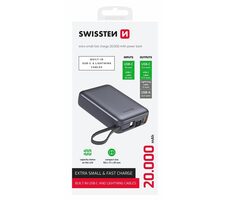 SWISSTEN 22013945 20000mAh stříbrná