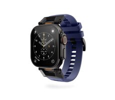 Epico FKM Rubber Pro řemínek s nerezovým zapínáním pro Apple Watch SE (44mm)/Series 1-9 (42/44/45mm) modrá