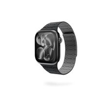 Epico Magnetic+ Silicone magnetický řemínek pro Apple Watch 42/44/45/46/49mm černá 