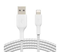 Belkin BOOST CHARGE kabel opletený USB-A na Lightning bílá / 15cm