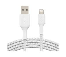 Belkin BOOST CHARGE kabel opletený USB-A na Lightning bílá / 1m 