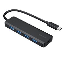 GEMBIRD UHB-CM-U3P4P-01 / 4portový rozbočovač USB 3.1 (Gen 1) / černá