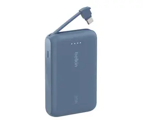 Belkin BOOST CHARGE PowerBanka 10000mAh + integrovaný kabel modrá / 20W PD / USB-C
