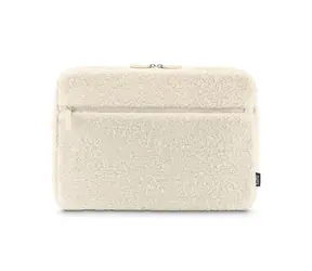 Hama Cozy obal na notebook 14,1-15,6" (36-40 cm) béžová / huňatý / přední kapsa 