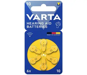 Varta knoflíkové baterie do naslouchátek 6 ks / 1.4V / velikost 10