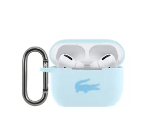 Lacoste Liquid Silicone Glossy Printing Logo Pouzdro pro AirPods Pro Blue