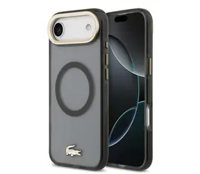 Lacoste PC/TPU Frosted Finish Gold Logo MagSafe Zadní Kryt pro iPhone Air Black