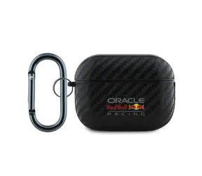 Red Bull PU Karbonové Pouzdro pro AirPods Pro 2 Black