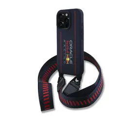 Red Bull Silicone Vertical Logo MagSafe Zadní Kryt + Crossbody Popruh pro iPhone 16 Pro Navy
