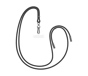 FIXED Opletený kabel Neck Cable pro telefony se zadním krytem s konektory USB-C/USB-C 1.6m PD 60W 480Mbps černý