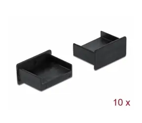 Delock Prachová záslepka pro USB Type-A samice samice bez uchopení 10 kusu černá