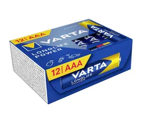 Varta Longlife Baterie AAA 12ks / 1.5V / alkalická / v boxu