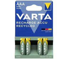 Varta RECHARGE Nabíjecí baterie AAA 4 ks / 1.2V / 800 mAh / NiMH / v blistru