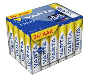 Varta Energy Baterie AAA 24ks / 1.5V / alkalická / v boxu