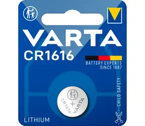 Varta Knoflíková baterie CR1616 / 3.0V / 55 mAh / lithium / 1 ks / v boxu