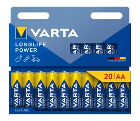 Varta Longlife Baterie AA 20ks / 1.5V / alkalická / v blistru