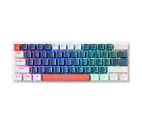 Machenike K500-B61 bílo-modrá / mechanická herní klávesnice / USB / RGB / Brown Switch / 1.6m