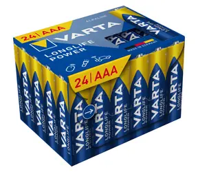 Varta Longlife Baterie AAA 24ks / 1.5V / alkalická / v boxu