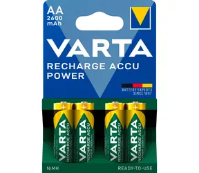 Varta RECHARGE Nabíjecí baterie AA / 1.2V / 2600mAh / NiMH / 4 ks / v blistru