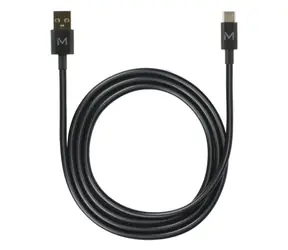 Mobilis 020013 Kabel USB-A/USB-C 15W 1m černá / 1x USB-C (M) / 1x USB-A (M)