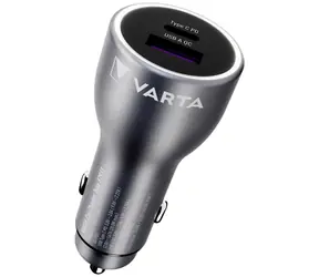 Varta Car Charger šedá / nabíječka do auta / 45W / 1x USB-A / 1x USB-C 