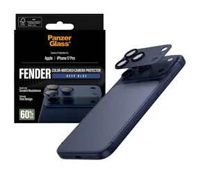 PanzerGlass FENDER Apple iPhone 17 Pro modrý ochranný hliníkový prvek fotoaparátu
