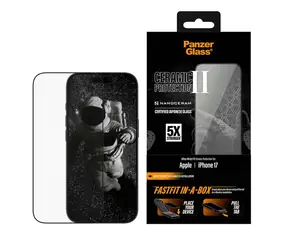 PanzerGlass Ceramic II Apple iPhone 17 s bezprašným instalačním boxem
