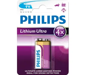 Rozbaleno - Philips baterie 9V Ultra lithium - 1ks / rozbaleno