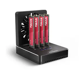 AXAGON ADSA-M2C44, USB4 dokovací stanice pro 4× M.2 NVMe SSD s funkcí klonování