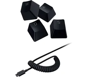 Rozbaleno - Razer PBT Keycap + Navinutý kabel černá / sada náhradních kláves+navinutý kabel USB-C-USB-A / / rozbaleno