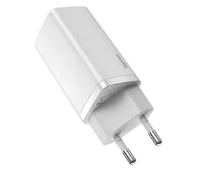 Rozbaleno - Baseus CCGAN2L-B02 GaN2 Lite Rychlonabíječka do sítě bílá / USB+USB-C 65W  / rozbaleno