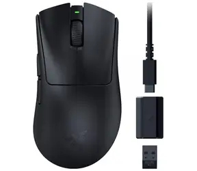 Rozbaleno - Razer DeathAdder V3 HyperSpeed černá / herní bezdrátová myš / 26000 DPI / 8 tlačítek / USB-C / 2.4GHz / rozbaleno