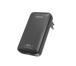 Dudaoí A65Q / Cestovní nabíječka do zasávku ultratenká / USB-A / USB-C / 65W / černá