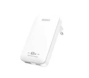Dudao A65Q / Cestovní nabíječka do zásuvky ultratenká / USB-A / USB-C / 65W / bílá