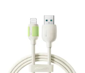 Joyroom S-A53 Nabíjecí kabel s fluorescenčním hrotem USB-A (M) - Lightning (M) 3A 1.2m béžová