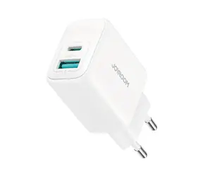 Joyroom JR-TCF21 Síťová nabíječka bílá / 1x USB-C + 1x USB-A / 20W 
