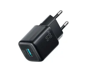 Joyroom JR-TG7 Síťová nabíječka černá / 1x USB-C + 1x USB-A / 33W 