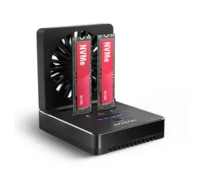 AXAGON ADSA-M2C22, USB-C 20Gbps dokovací stanice pro 2× M.2 NVMe/SATA SSD s funkcí klonování